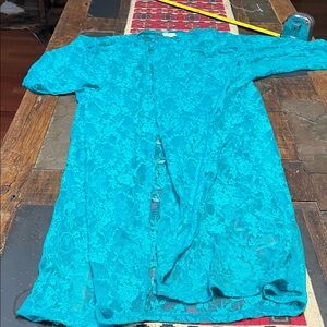 LuLaRoe Turquoise Lace Cover-Up